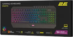 Клавіатура 2E Gaming KG315 RGB Ukr Black (2E-KG315UBK) - мініатюра 3
