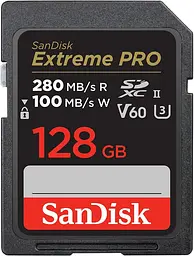 Карта пам'яті SD 128GB C10 UHS-II U3 R280/W100MB/s Extreme Pro V60 SanDisk teh0013741