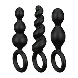 Набір анальних пробок Satisfyer Booty Call, 3 шт, чорний