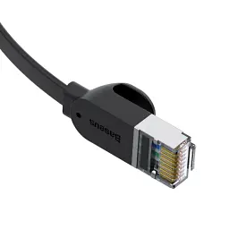 Кабель RJ45 Baseus High Speed CAT6 Gigabit Ethernet Cable (Flat Cable) 20m B00133205111-01 Black - мініатюра 2