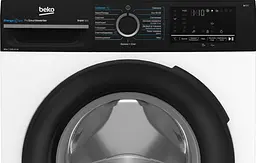 Beko Пральна машина Beko фронтальна, 10кг, 1400, A, 58см, дисплей, інвертор, пара, білий - мініатюра 3