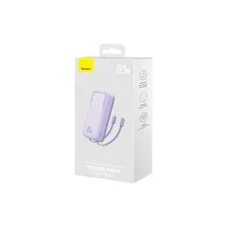 Батарея універсальна Baseus Comet 20000mAh 22.5W PD QC Purple (PPMD020105) - мініатюра 8