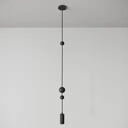 Підвісний стельовий світильник Babich Studio Sunderline 1S Black (RAL 9005)