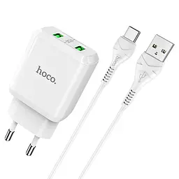 Зарядний пристрій Hoco N6 Charmer dual port charger 2 USB 3 A 2xQC3.0 18W - мініатюра 3