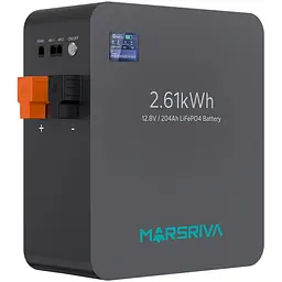 Акумуляторна батарея Marsriva LiFePO4, 12.8V/204Ah, 2.61kWh, настінне кріплення - мініатюра 2