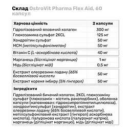 Препарат для суглобів і зв'язок OstroVit Pharma Flex Aid 60 капсул - мініатюра 2