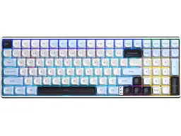 Клавіатура Aula S100 Pro RGB KRGD Brown Switch Wireless White/Black (6948391205755)