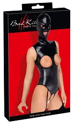 Костюм БДСМ Bad Kitty Naughty Toys Body With Head Mask L чорний - мініатюра 4