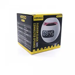 Бездротова Bluetooth колонка з годинником кругла чорна KIMISO KMS-K12 - мініатюра 3