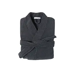 Халат-кімоно unisex Lotus Home - Bold New Microcotton antrasit махровий S/M