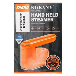 Дорожня праска Sokany SK-3069R з функцією відпарювання для сухого та вологого прасування, помаранчевий Sokany SK-3069R - мініатюра 9