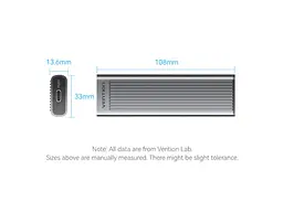 Кишеня зовнішня Vention KPKH0 NVMe PCIe M.2 to USB 3.2 Space Gray - мініатюра 3