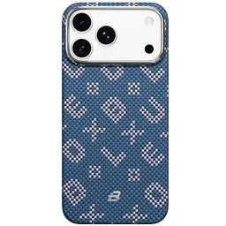 TPU+PC чохол Blueo Gilded Tactile Woven with Magnetic Fit для Apple iPhone 17 Pro (6.3") Blue - мініатюра 2