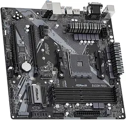 Материнська плата AsRock B450M Pro4 R2.0 (B450M Pro4 R2.0) (Socket AM4, AMD B450, Micro-ATX) - мініатюра 3