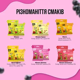 Натуральні снеки для дітей Bob Snail Яблуко та чорна смородина 40 г - мініатюра 3