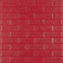 Самоклеюча 3D панель Sticker Wall SW-00001364 Червона 700х770х3мм - мініатюра 1