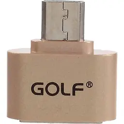 Перехідник Golf OTG-Micro adapter Gold - мініатюра 3