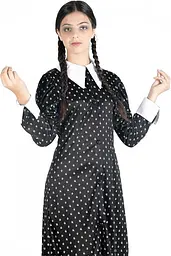 Карнавальний дитячий костюм Ciao MGM Wednesday Addams плаття Венсдей Адамс для дівчинки 140 см 6–8 років чорний (SKU-387) - мініатюра 3