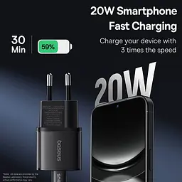 МЗП Baseus GaN5S OS 20W (1USB-C) (P10162503) Cluster Black - мініатюра 4