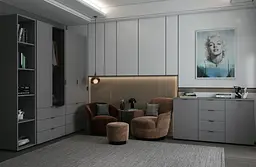 Комод Doros Рон 5 Графіт 2 фасади 4 шухляди 140х38х81 (44900235) - мініатюра 9