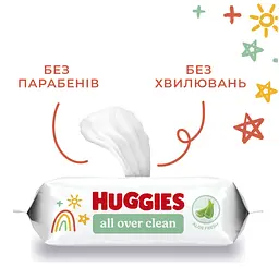 Дитячі вологі серветки Huggies OverClean 56 шт (5029053567822) - мініатюра 7