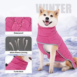 Зимова куртка для собак Wan Talk High Quality Winter Dog Clothes, Pink, L - мініатюра 2