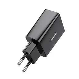 Мережевий зарядний пристрій Baseus Speed Mini Quick Charger 1C 20W EU чорний CCFS-SN01 - мініатюра 4