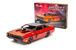 Конструктор Puz-62520 "Fast Furious" дерев'яний, 125 дит., Червоний колір, розмір моделі 21х8х5 см. PuzzleOk