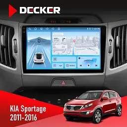 Штатна магнітола KIA Sportage 3 2011-2016 CAN Decker D9-010 6x128, DSP, 4G, 2K Decker (НФ-00004713)
