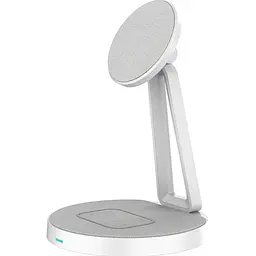 Бездротовий зарядний пристрій WiWU 2in1 Magnetic Wireless Charger M13 White [91676] - мініатюра 4
