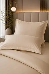 Комплект постільної білизни сімейний Issimo BEIGE 160×220 см, сатин Premium TC303376397 - мініатюра 4