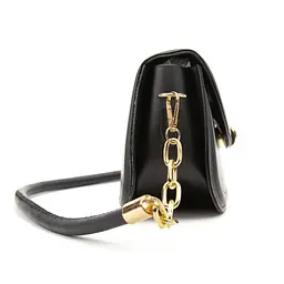 Сумочка через плече каркасна із клапаном Lilly P4-8420A чорна - мініатюра 9