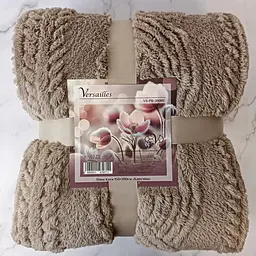 Плед Versailles Косы VS-PB-3000C 150х200 см капучино. - миниатюра 5