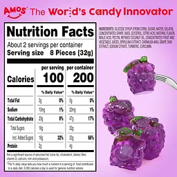 Желейні цукерки Amos 4D Gummy Candy Grape Burst 65г - мініатюра 5