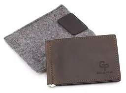 Шкіряний чоловічий затискач для грошей GRANDE PELLE 12х8х1 см acs0027522 - мініатюра 3