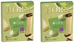 Печиво Meiji Horn Kaora Matcha Chocolate Biscuit Sandwiches, 53г - мініатюра 5