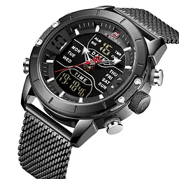 Наручний годинник чоловічий Naviforce Tesla NF9153S Black, NF9153S B/B (15224) - мініатюра 2