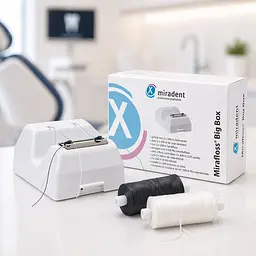 Професійний стоматологічний флосс Miradent Mirafloss Big - 2x200 м
