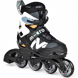 Ролики дитячі Micro NEW Shaper 25-28 Чорний-Сірий
