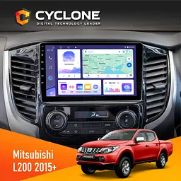 Штатна магнітола Mitsubishi L200 2015+ Climate Cyclone C9-011 4x64 DSP Cyclone (НФ-00007066)