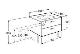 Тумба з умивальником Roca Victoria Basic 60 см біла A855884806 - мініатюра 4