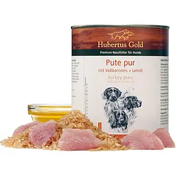 Вологий корм для собак Hubertus Gold Індичка з рисом 800 г - мініатюра 7
