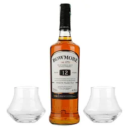 Віскі Bowmore 12 yo Islay Single Malt Scotch Whisky 40% 0.7 л + 2 склянки - мініатюра 4
