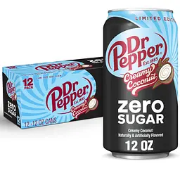 Напій Dr Pepper Creamy Coconut Soda без цукру 355 мл (пом'ята баночка) - мініатюра 3