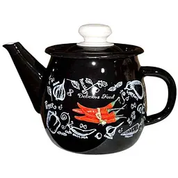 Чайник емальований IDILIA 1л /4 "Спайсі (чорна)" I2707/4