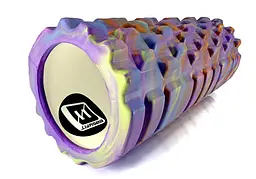 Масажний ролик EasyFit Grid Roller 33 см v.1.1 Multi Фіолетовий