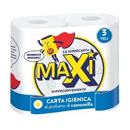 Туалетний папір Maxi Household Ромашка 3 шари 4 рулони (8011728070048)