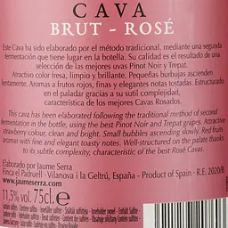 Вино ігристе Arte Latino Cava Brut Rose, рожеве, сухе, 11,5%, 0,75 л - мініатюра 3