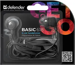 Навушники Defender 1 Basic-618 чорний (63618) (6315355) - мініатюра 2