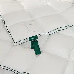 Ковдра MirSon Imperial Style пухова зимова 110х140 см біла із зеленим кантом - мініатюра 9